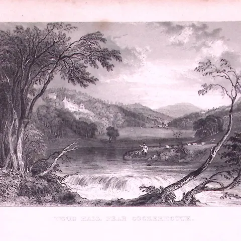 Wood Hall Cockermouth Cumbria Antique Steel Engraving-40-TR