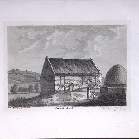 Cumbria Eskdale Church Francis Grose Rare 240 Years-Old Copper Engraving-3