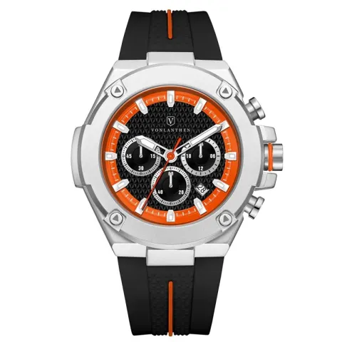 MENS VONLANTHEN CHRONOGRAPH V200 WATCH RUBBER STRAP