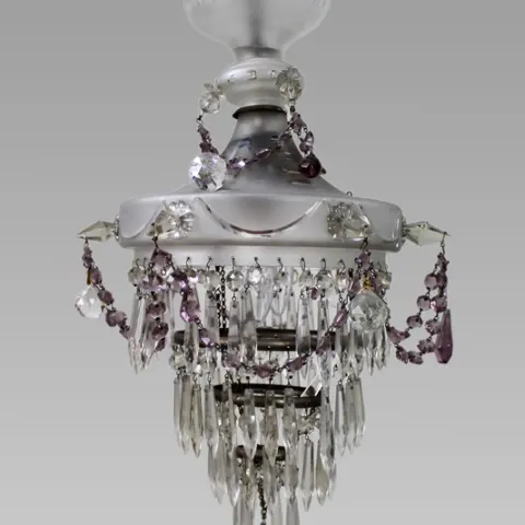 Vintage Crystal Amethyst Chandelier