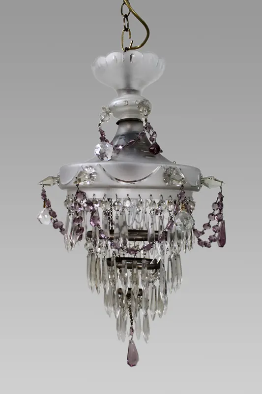 Vintage Crystal Amethyst Chandelier