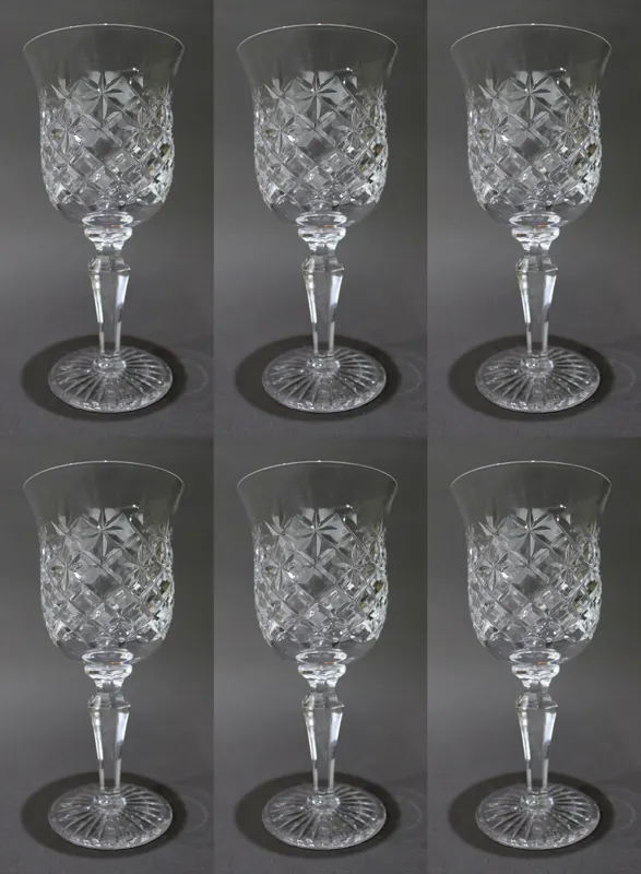 Set of 6 Royal Doulton Crystal Wine Glasses