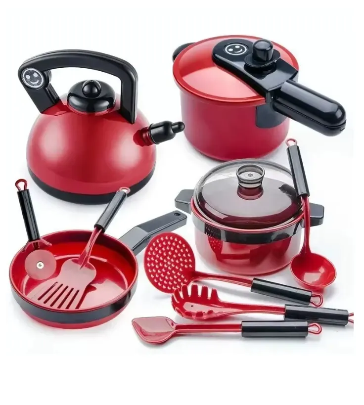 Children’s Pretend Kitchen Play Set – Colourful Cooking & Cutting Toy Set For Kids
