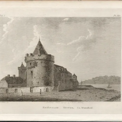 Reginalds Tower Co Waterford Rare 1791 Francis Grose Antique Print.