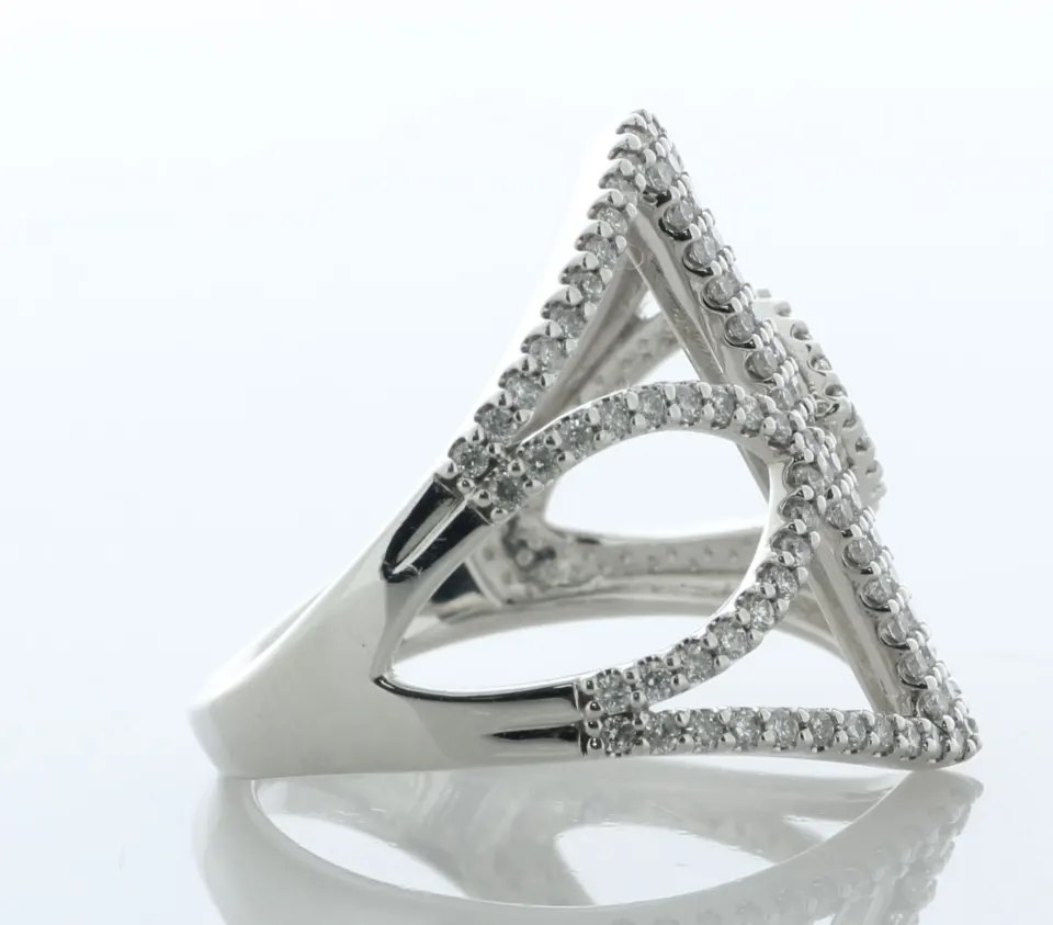 14ct White Gold Vera Wang Love Collection Diamond Ring 1.00 Carats