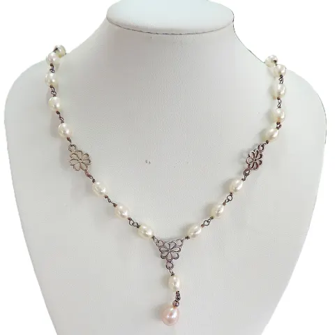 925 Silver Cultured Pearl Necklace