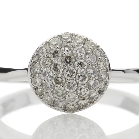 9ct White Gold Diamond Cluster Ring 0.51 Carats