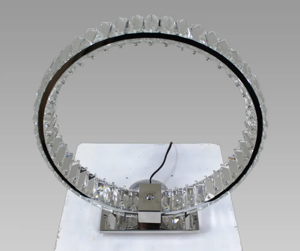 Fine Contemporary Crystal Halo Table Lamp