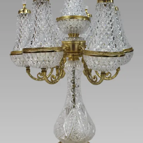 Heavy Crystal Style Italian Table Lamp