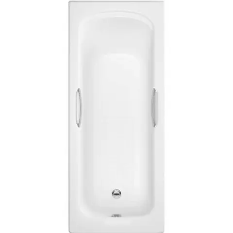Claro White Straight Bath with Grips - 1600 x 700mm A1 condition RRP £188 - No VAT