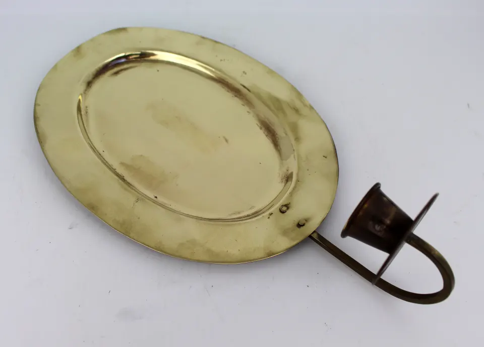 Vintage Brass Tray Girandole