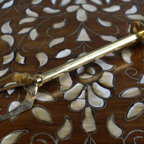 Vintage French Gold Plated Spring Action Sugar/Olive/Ice Nips