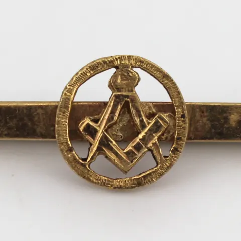Vintage 9ct Gold Masonic Bar Brooch