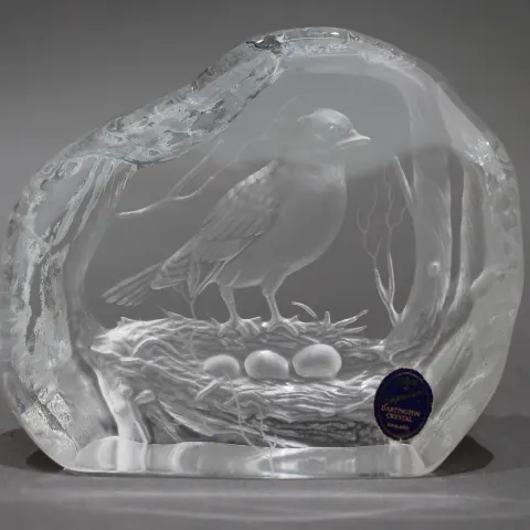 Dartington Rock Crystal Etched Paperweight