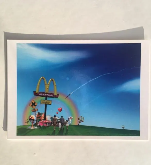 Anthony Micallef (b 1974-) Original ‘It’s a Wonderful World’ Postcard from Lazerides Gallery, 2007