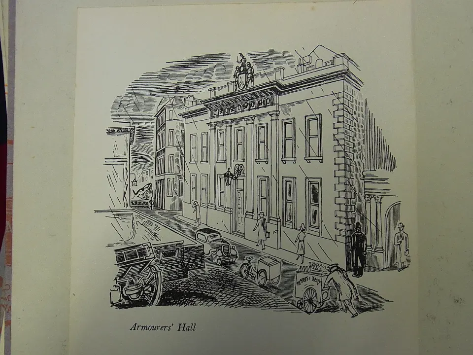 Edward Bawden Original Lithograph - London  Armourers Hall