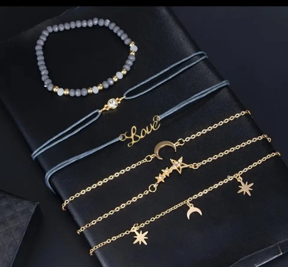 NEW! 6pcs/set Golden Moon and Star