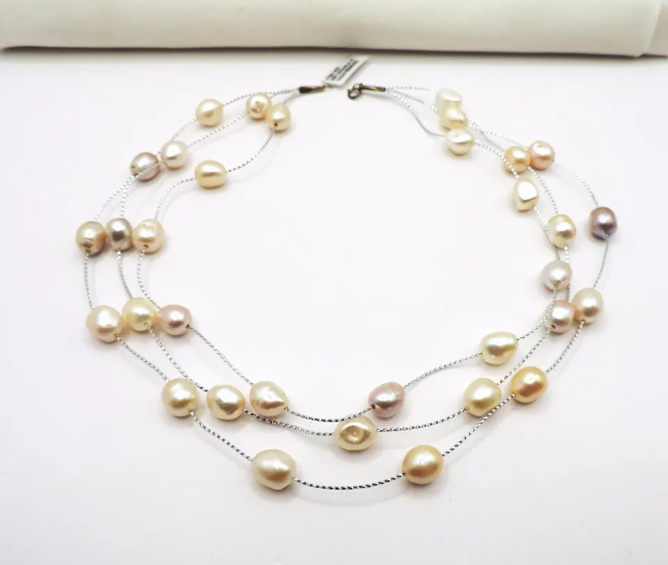 Cultured Pearl Necklace New With Gift Box