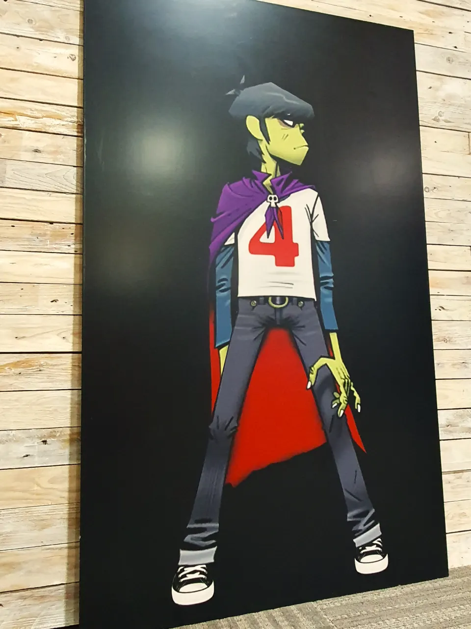 Giant Scale Art Original Gorillaz Converse Trainers Tour Print From 2011. 160cm x 97cm