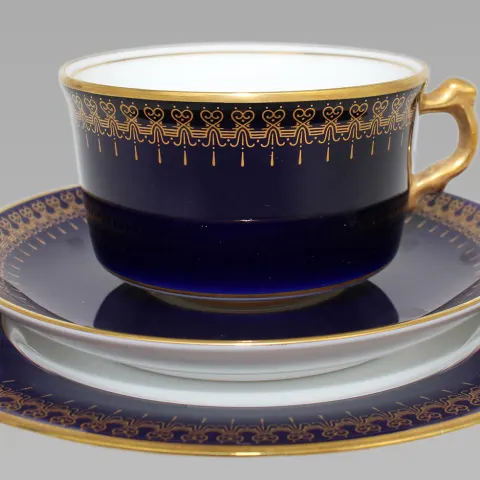Set of 3 Romanov Collection Cobalt Blue Trios
