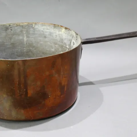Very Large English Georgian Copper Saucepan