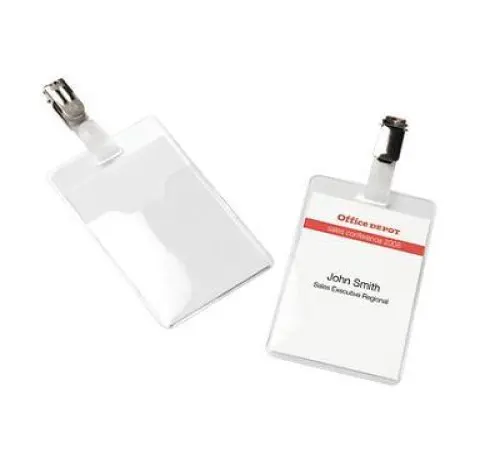500 x Office Depot Portrait ID Clip Badges RRP 19.99 ea