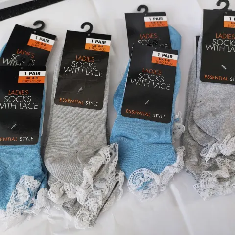 Box of 24 pairs of socks.  Grey, blue and black mixed