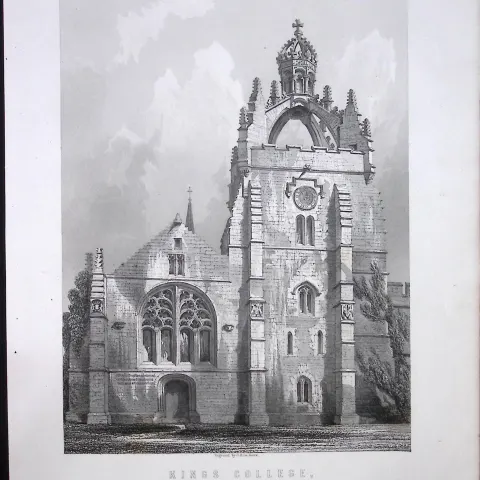 Kings College Galloway Scotland Victorian Antique 152 Years-Old Engraving-15