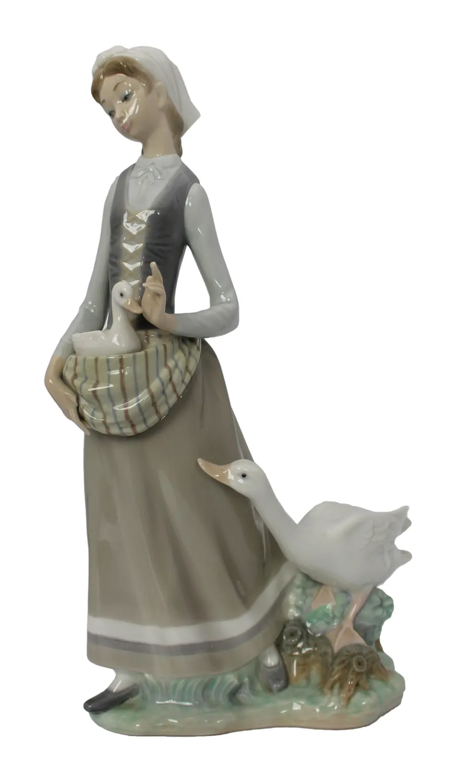 Lladro Girl with Geese Figurine