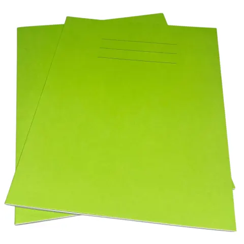 400 x Green A4+ 80 Plain Page Exercise Books