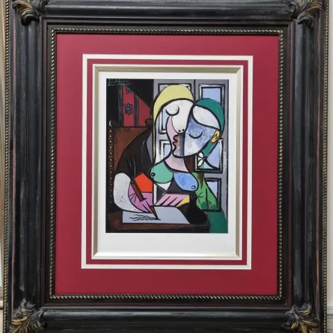Limited Edition Pablo Picasso "Femme Ecrivant"