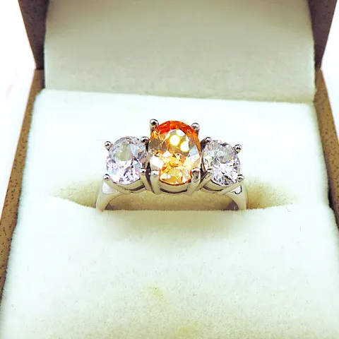 Sterling Silver Gemstone Ring New With Gift Pouch