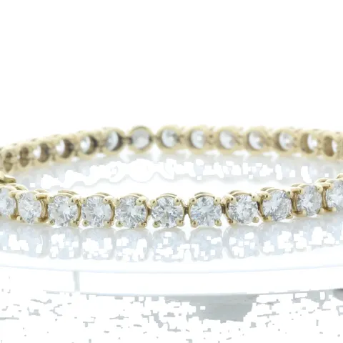 18ct Yellow Gold Tennis Diamond Bracelet 10.15