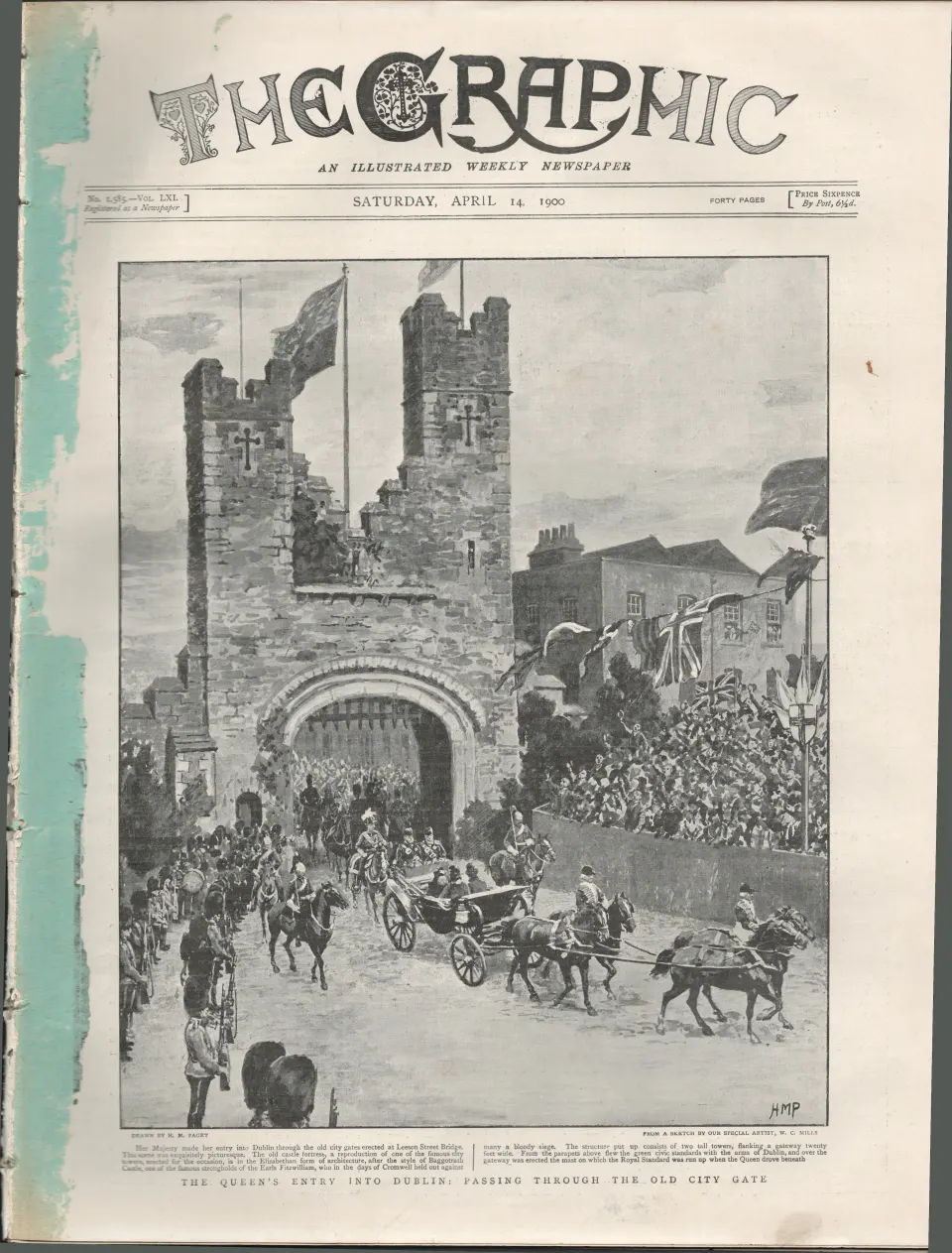 Antique Special Queen Victoria Tour of Ireland 1900 Newspaper