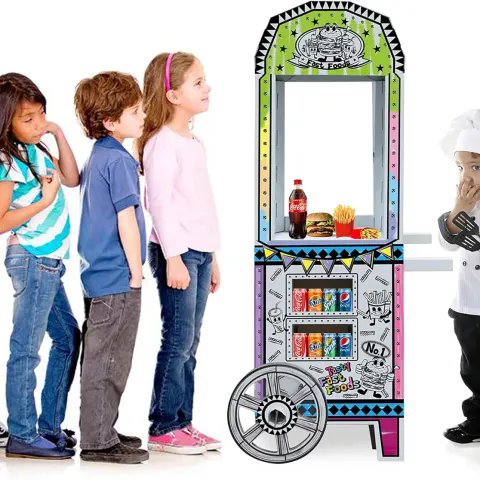 Kids 3D Cardboard Playhouse for Craft Colouring and Play