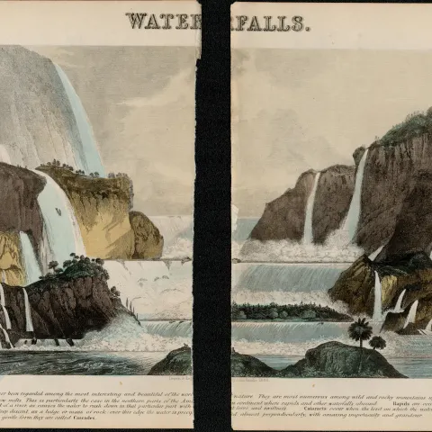 Rare James Reynolds Antique Geology Waterfalls of the World Print