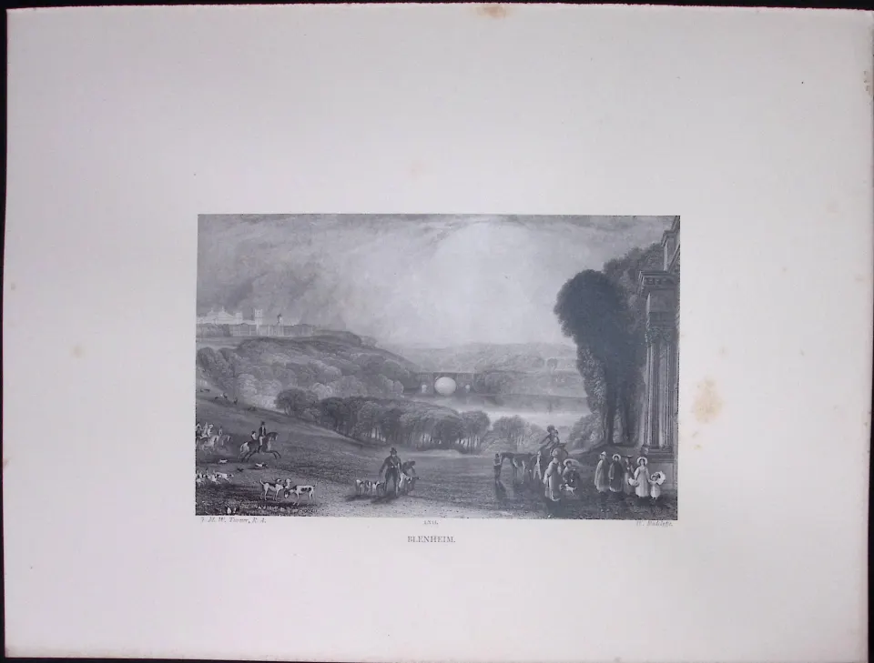 J.M.W Turner Rare “Blenheim House Woodstock” 1873 Picturesque Views in England-53