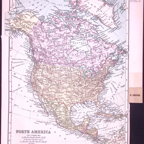 North America 120-Year-Old  Antique Map by G.W. Bacon-8