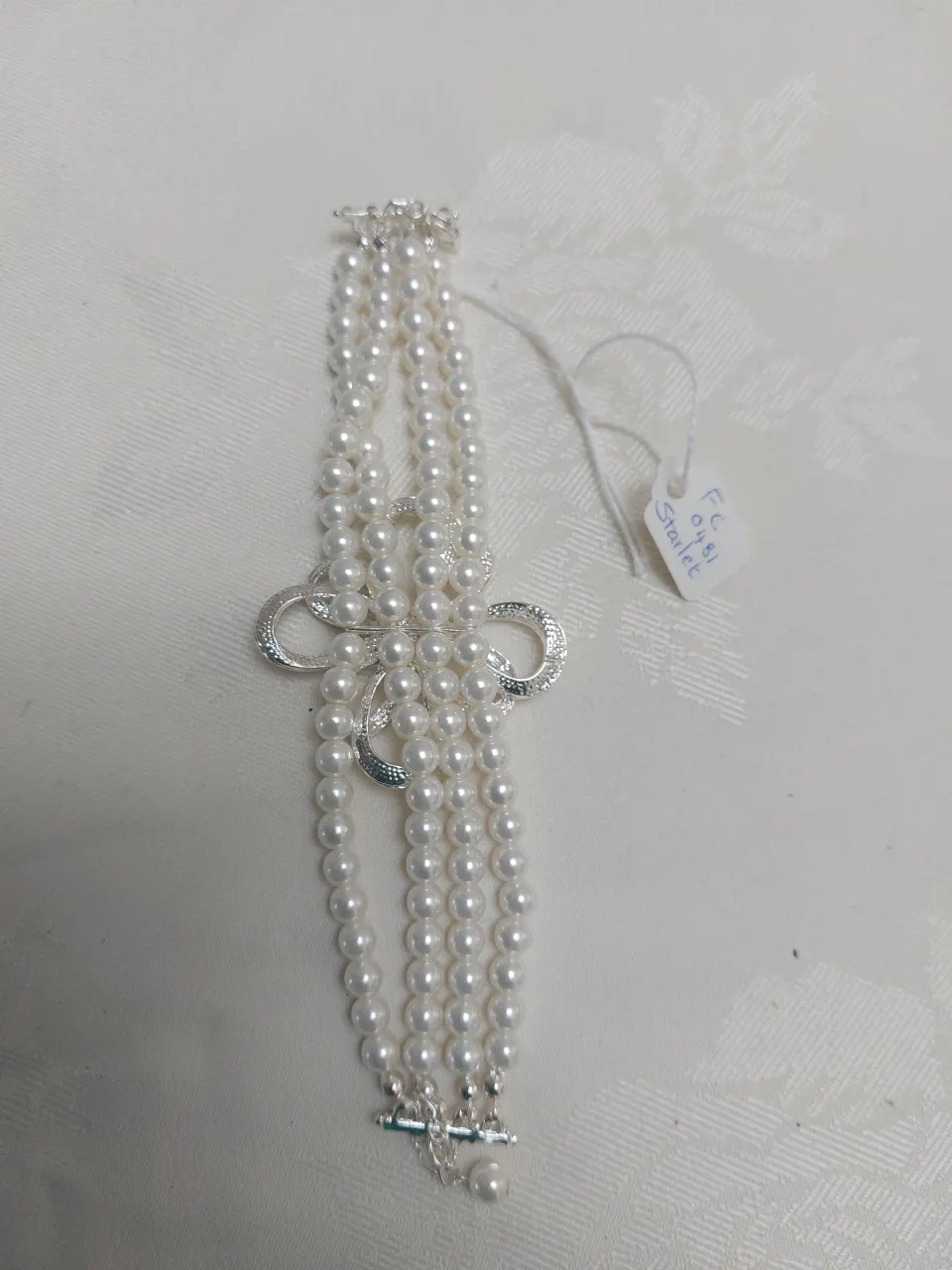 Faux pearl bracelet