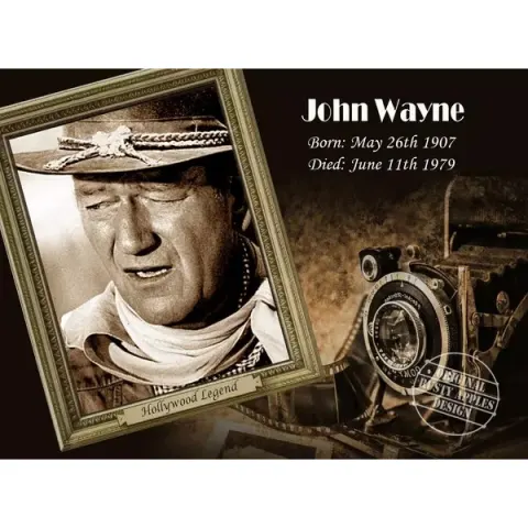 John Wayne  Golden Age of Hollywood  Extra Large Designed Metal Wall Art