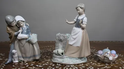 Collection of 3 Spanish Nao Figurines