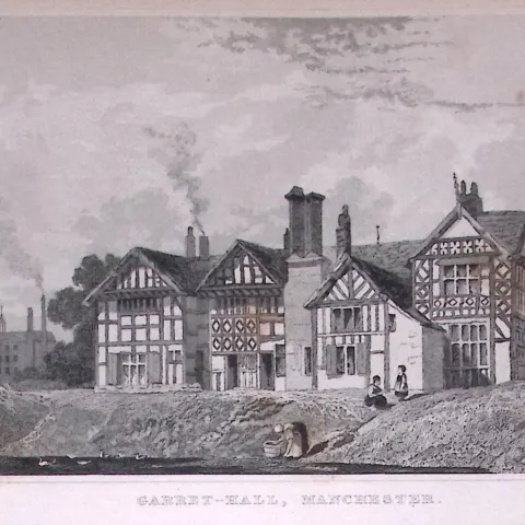 Garret-Hall Manchester Antique 195 Years-Old Steel-Engraving-12