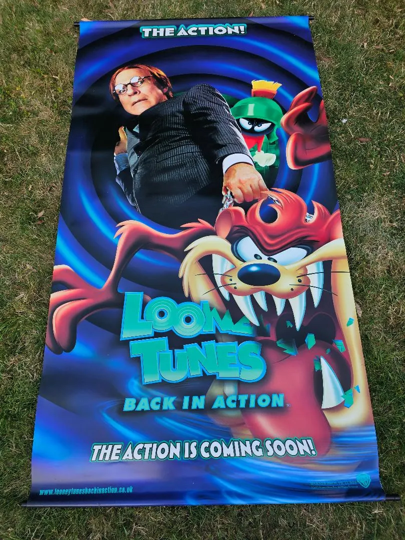 Looney Tunes 2 UK Cinema Vinyl Banner The Action Tasmanian Devil Marvin The Martian