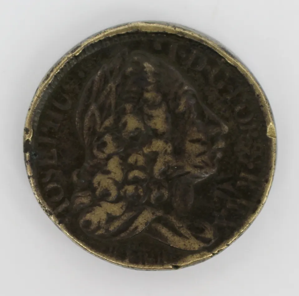 Antique Brass Gaming Token – "Iosephus" Three Pound Twelve