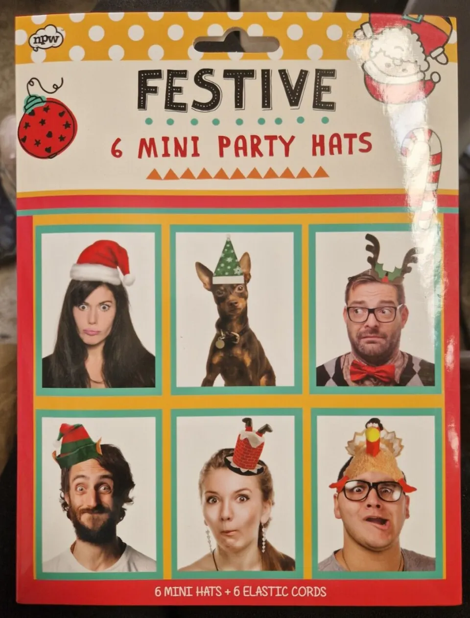 5 X PACK OF 6 FESTIVE MINI PARTY HATS REINDEER SANTA ELF NEW CHRISTMAS PARTY. RRP £20 - GRADE A