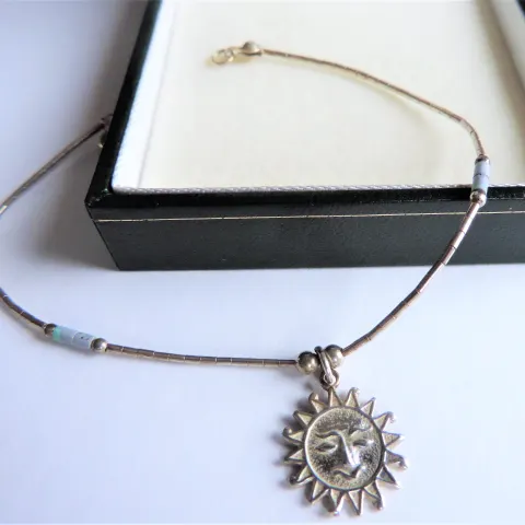 Sterling Silver Sun Charm Bracelet