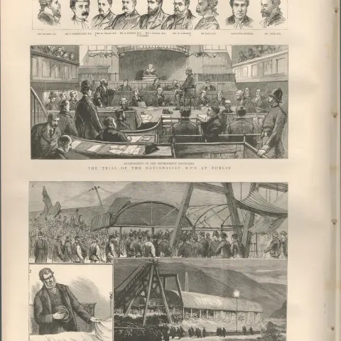Antique 1887 The Fatal Explosion Cwtch Colliery Rhondda Valley Wales.