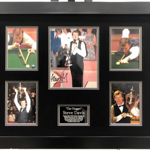 STEVE DAVIS framed original signature presentation.