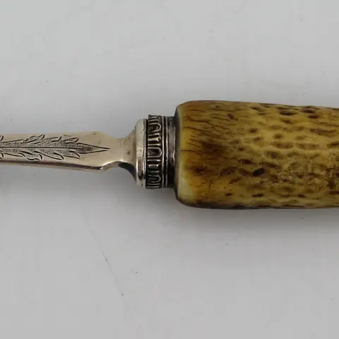 Victorian Solid Silver Bone Handled Bread Fork