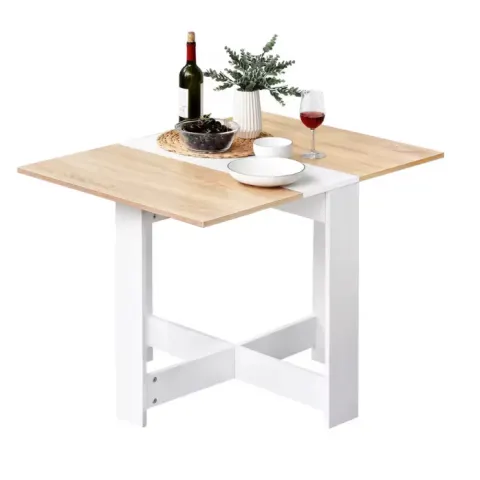 Foldable Wooden Dining Table Compact Kitchen Living Room